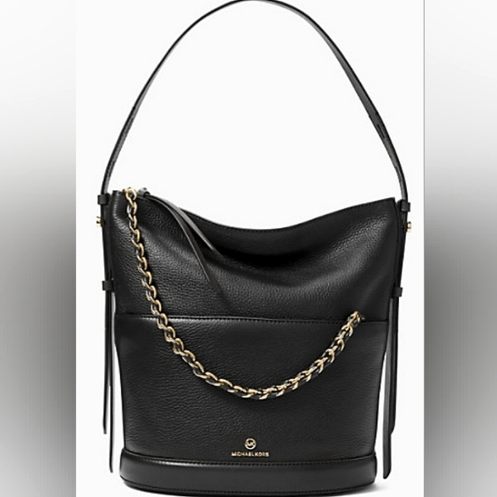 ♥︎Brand NEW♥︎MICHAEL KORS Large "Reese" Grain Leather Bucket Style Hobo Bag♥︎